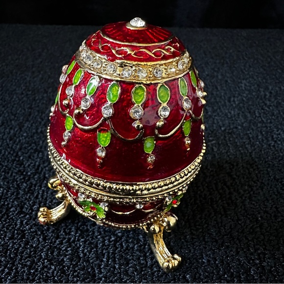 Hand Painted Enamel Decorative Egg - Picture 6 of 10